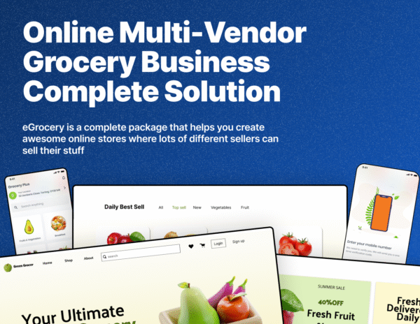 Complete Grocery Delivery App & Website – Multi-Vendor System with Admin & Seller Panel
