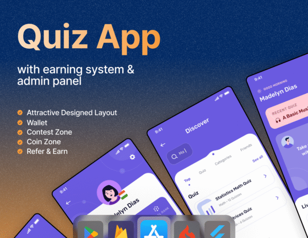 Quiz App | Flutter Game with Admin Panel | Multi-Game Types, Leaderboards, Rewards & Exam Simulations