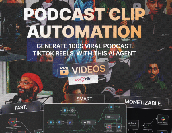 AI Podcast Clip Automation | Viral Podcast Reels Generator | TikTok & YouTube Shorts System | n8n Template | No Code Required