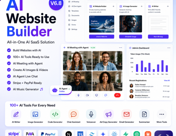 AI Website Builder SaaS | Gemini AI Platform | AI Chat, Image & Video Generator | Full Stack Next.js AI SaaS Source Code
