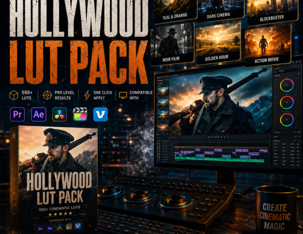 Cinematic Hollywood LUTs Bundle | Professional Color Grading Presets for Premiere Pro, DaVinci Resolve & Final Cut