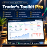 Trading Spreadsheet Toolkit, Trading Journal, Trade Tracker, Watchlist, Portfolio Tracker, Futures Options Forex Crypto, Excel Google Sheets