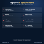 Trading Spreadsheet Toolkit, Trading Journal, Trade Tracker, Watchlist, Portfolio Tracker, Futures Options Forex Crypto, Excel Google Sheets - Image 13